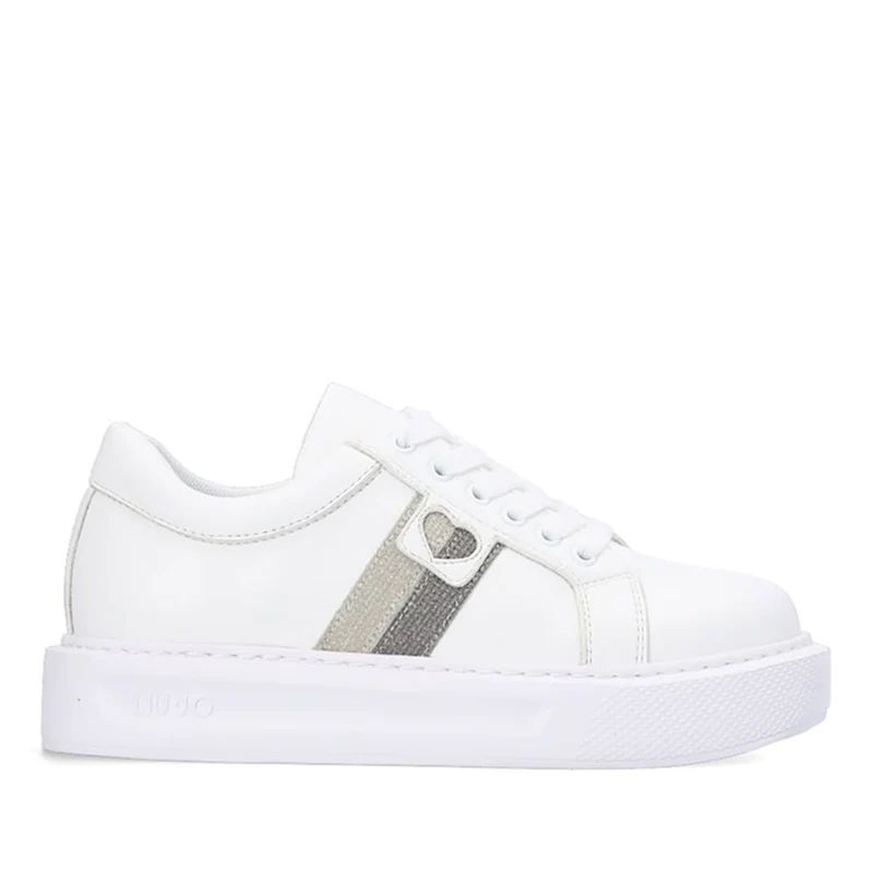 Scarpe LIU JO Sneakers Kylie 516 Bianche con Glitter