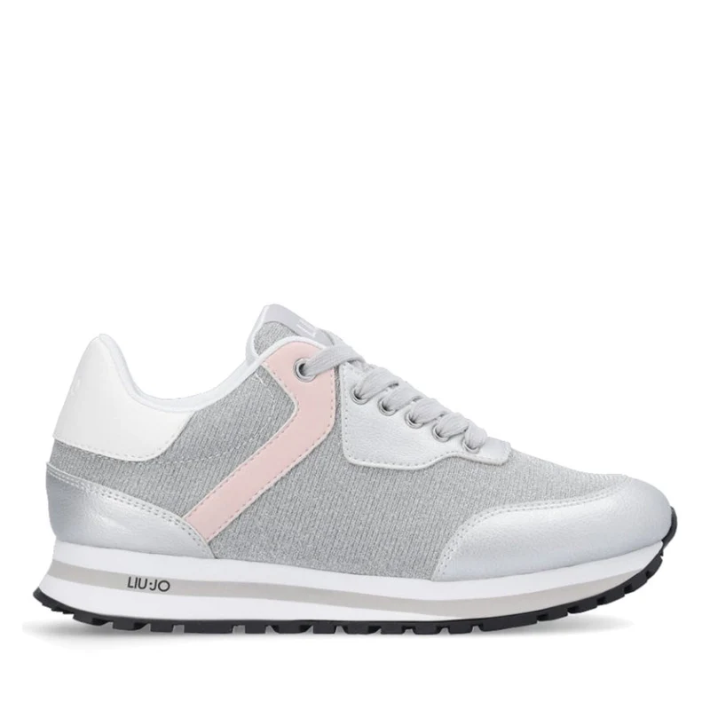 Scarpe Donna LIU JO Sneakers Wonder 501 in Mesh e Lurex colore Silver