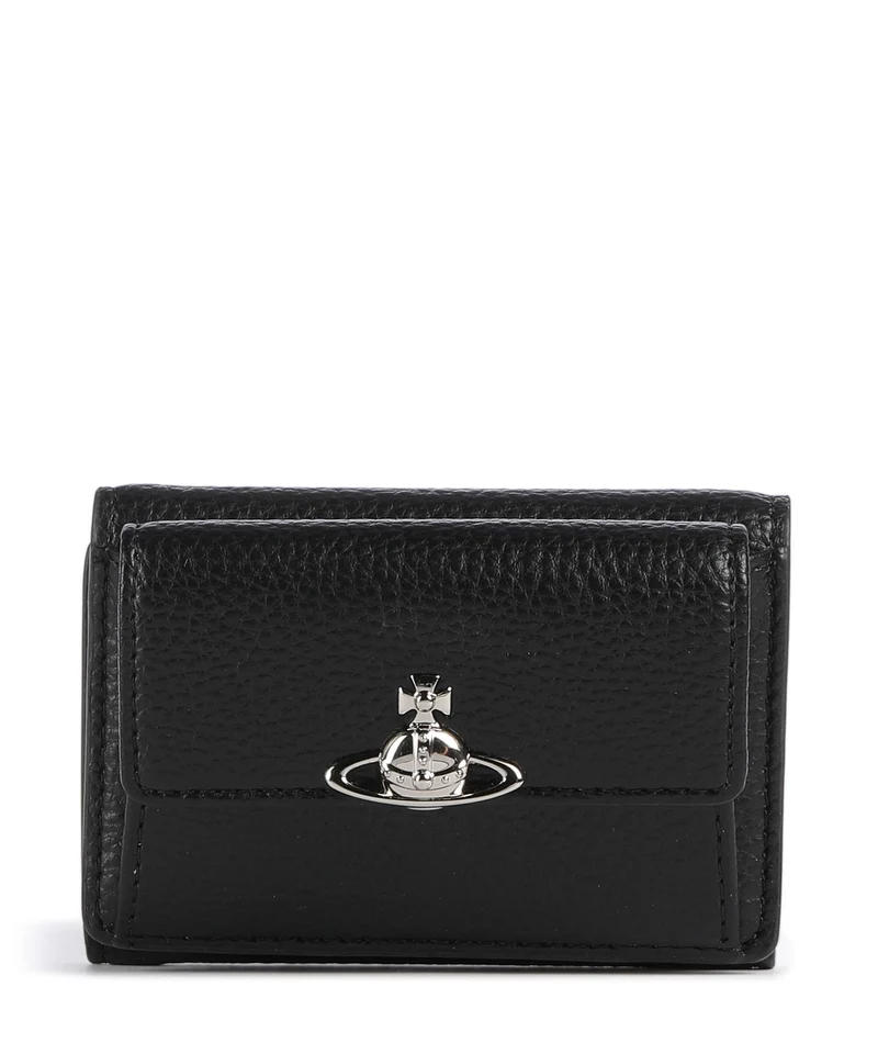 Vivienne Westwood Small Flap Grain Portafoglio black