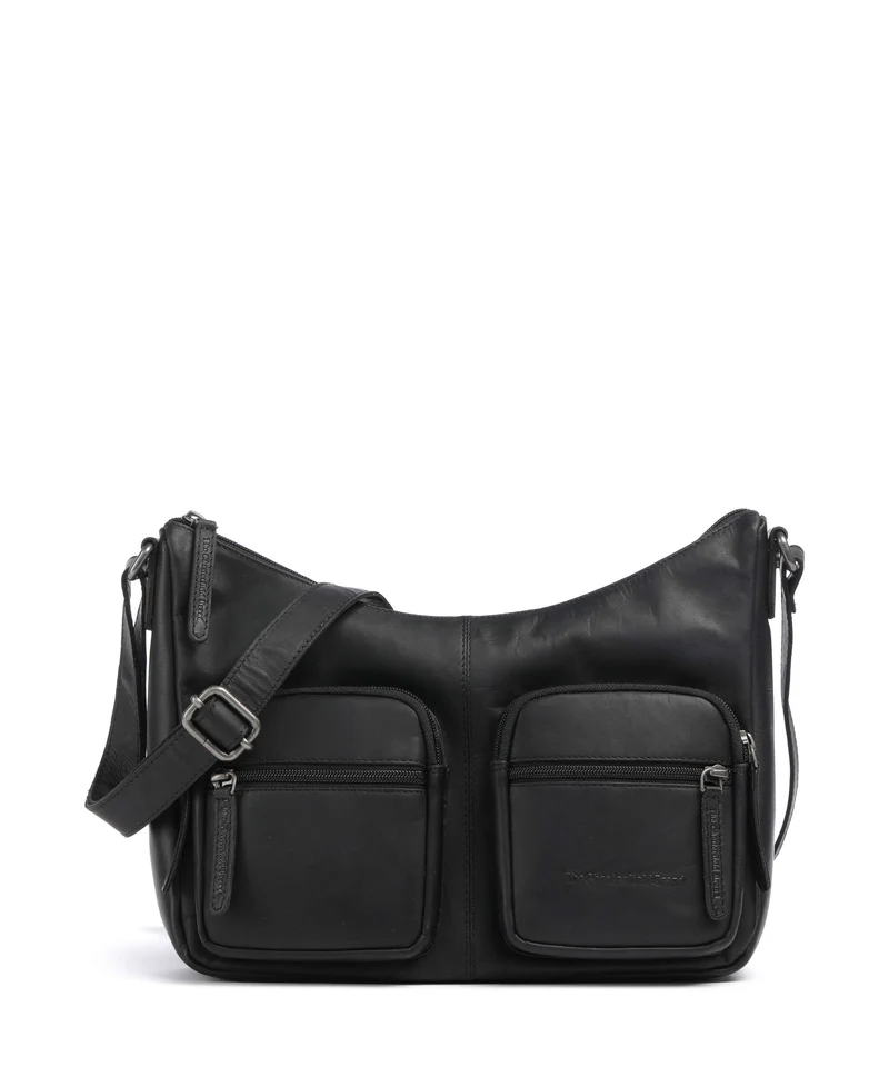 The Chesterfield Brand Wax Pull Up Cow Valenora Borsa a spalla black