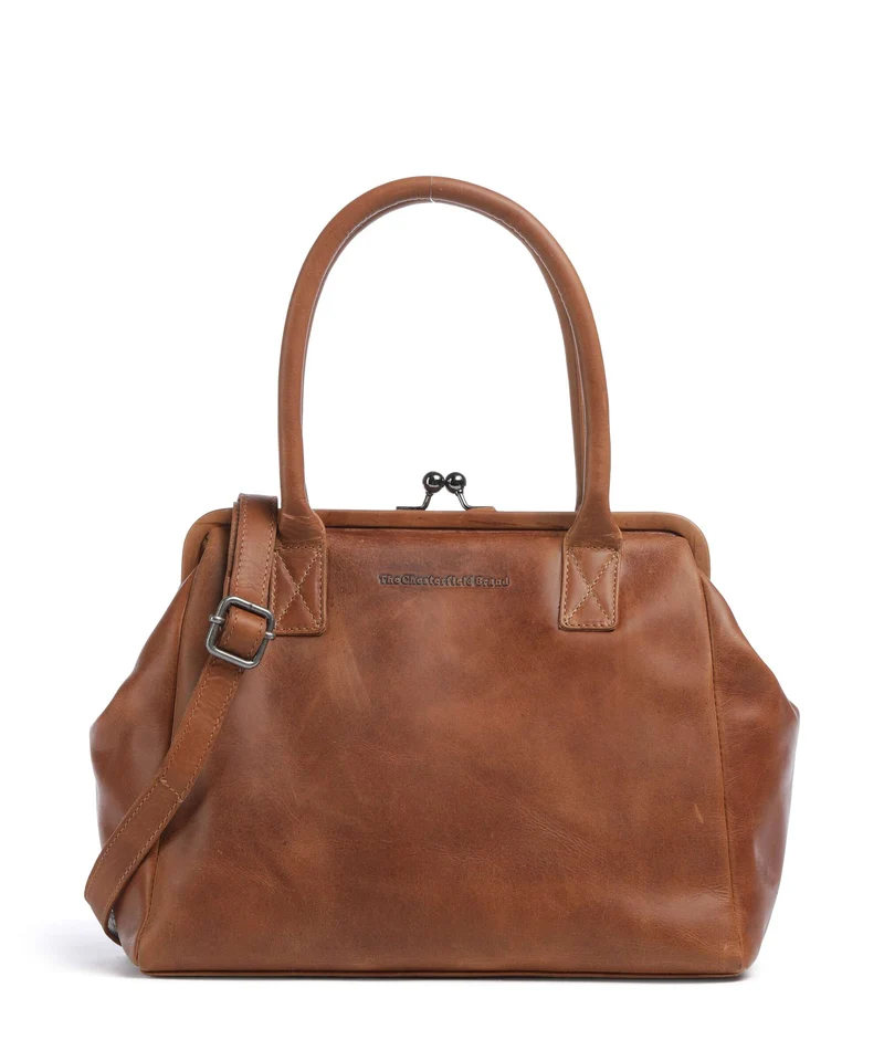The Chesterfield Brand Wax Pull Up Cow Dorin Borsa a spalla cognac