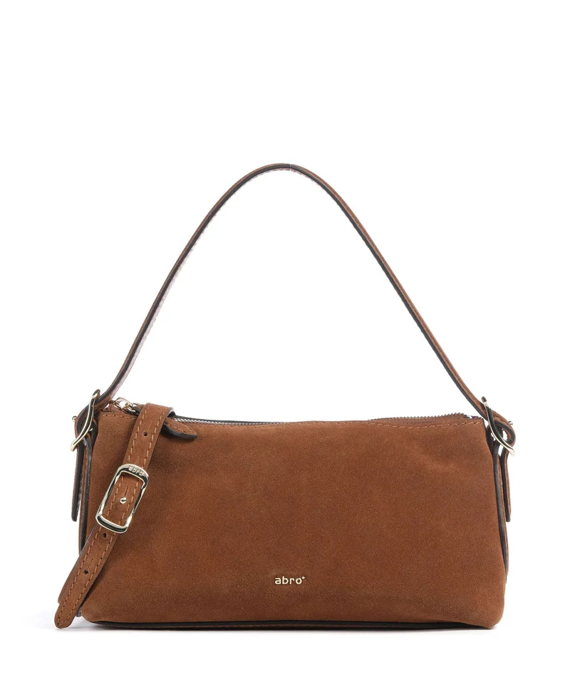 Abro Suede Carina Borsa a spalla cuoio