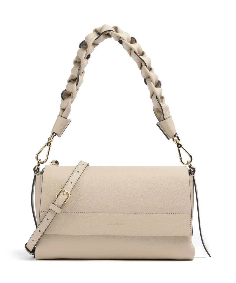 Coccinelle Boheme Grana Double Borsa a spalla sandshell/seagrass