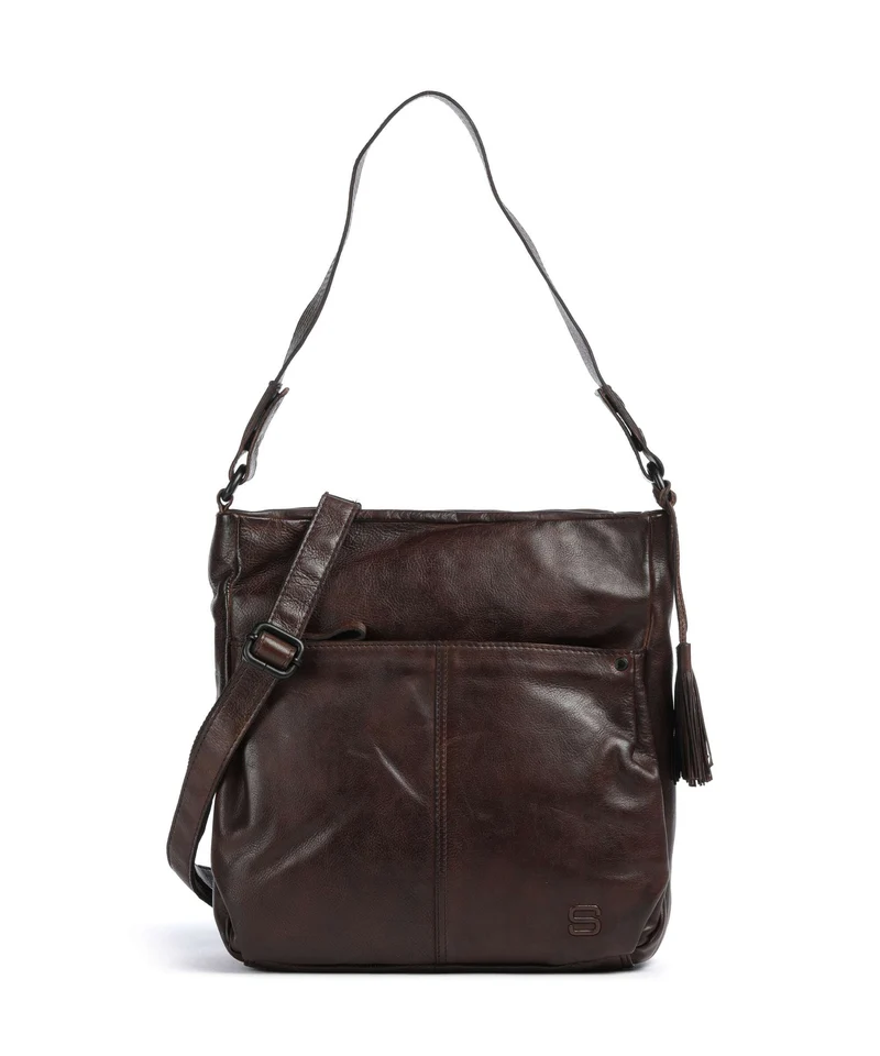 Spikes & Sparrow Apache Saar Borsa a spalla dark brown