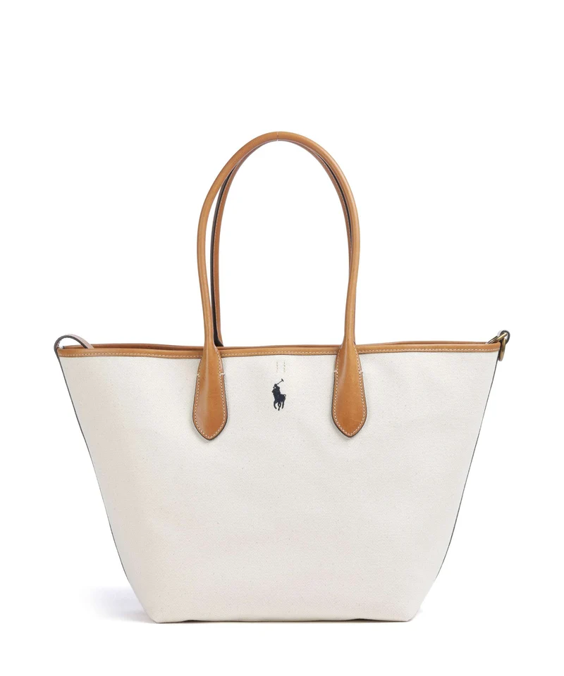 Polo Ralph Lauren Bellport Medium Borsa shopper natural/navy
