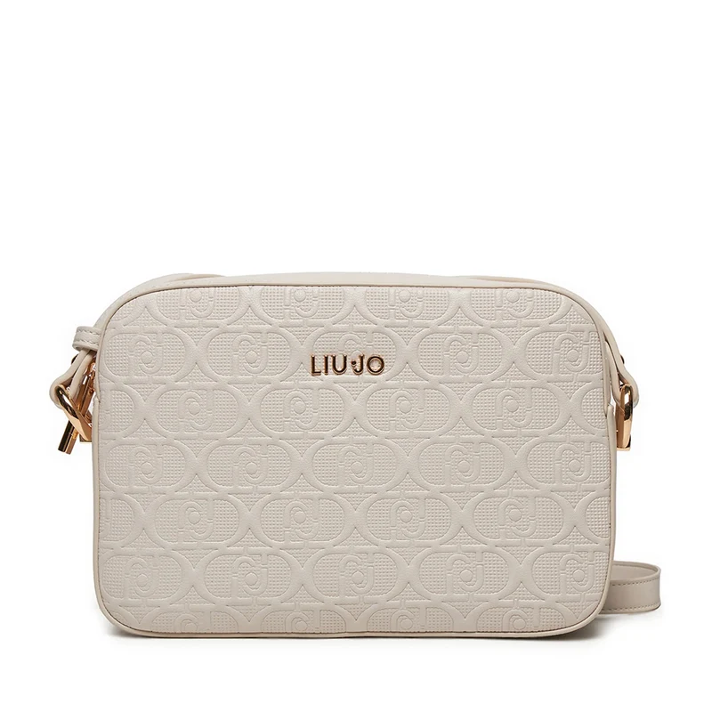 Camera Case a Tracolla LIU JO Better con Logo Monogram All Over True Champagne
