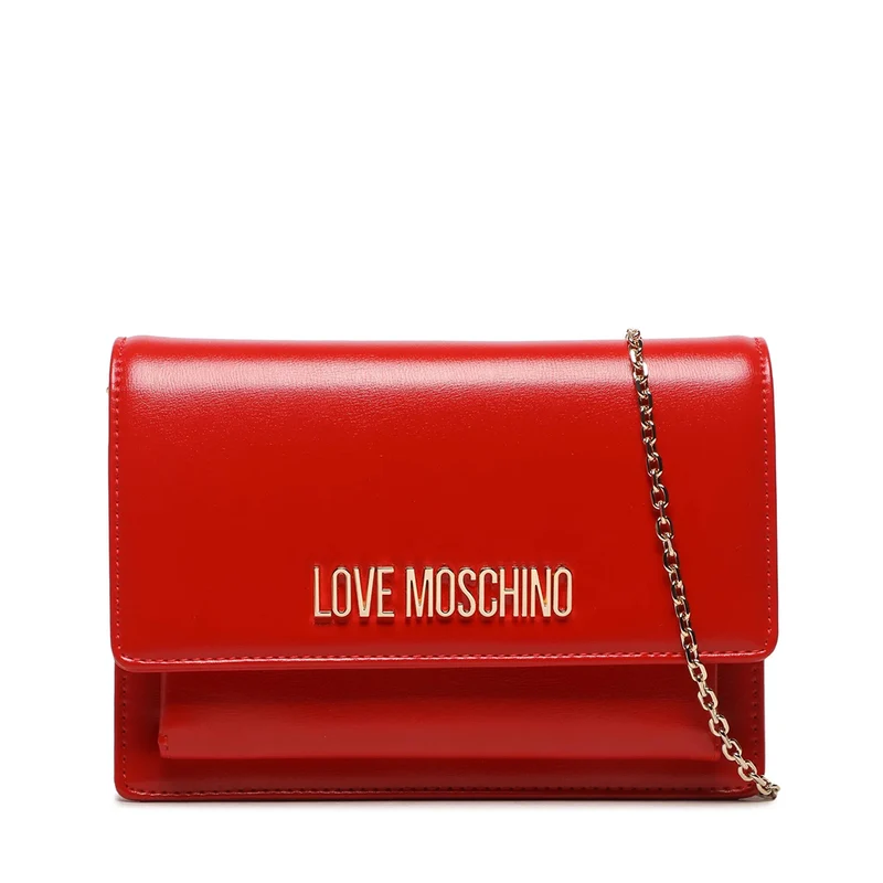 Clutch Donna con Tracolla LOVE MOSCHINO linea Smart Lettering Logo Rosso