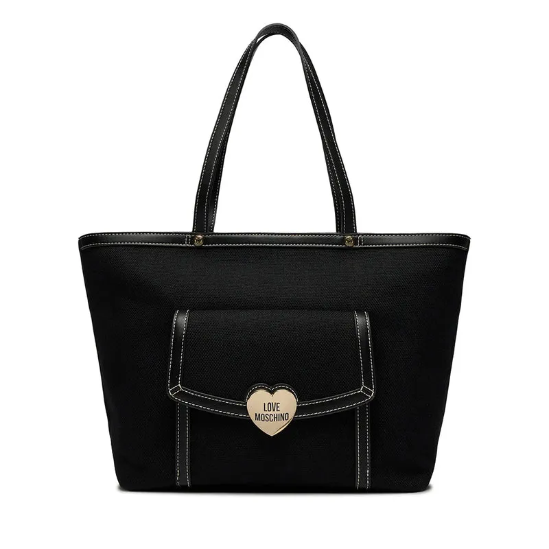 Shopping Bag Donna LOVE MOSCHINO in Canvas Nera