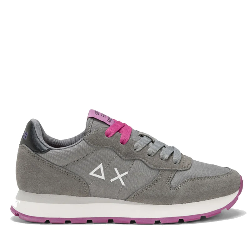 Scarpe Donna Sun68 Sneakers Ally Nylon Solid Colore Grigio Medio - Z44201