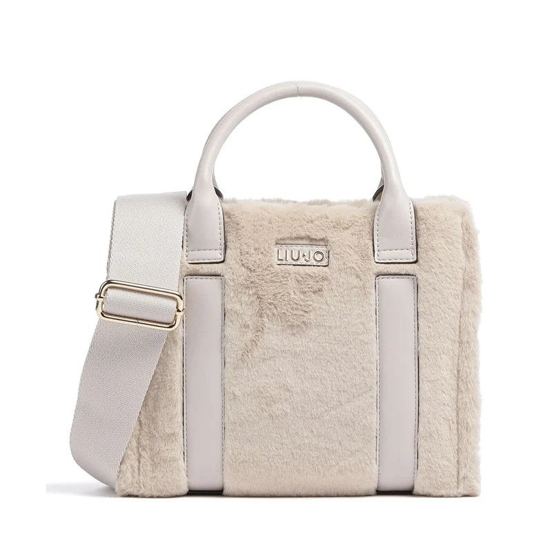 Borsa a Mano LIU JO Better in Eco-Fur colore True Champagne