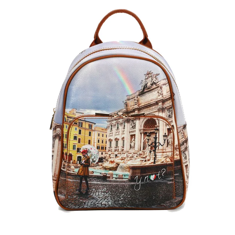 Zaino Donna Y NOT YES-578 stampa Rainbow Rome