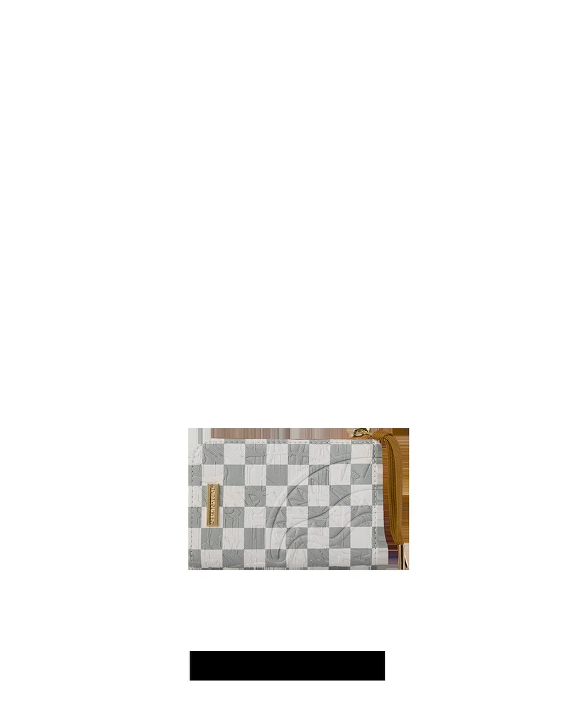 SPRAYGROUND GRAFF EMBOSSED CREAM CHECKWALLET