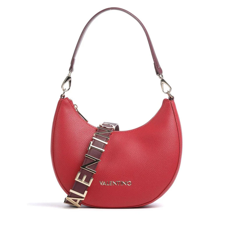 Borsa Donna Hobo a Spalla con Tracolla VALENTINO BAGS linea Alexia Colore Rosso Multicolor