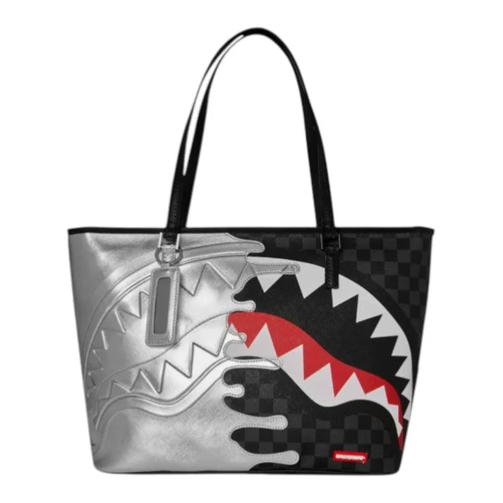 SPRAYGROUND SILVER SIDE DRIP TOTE