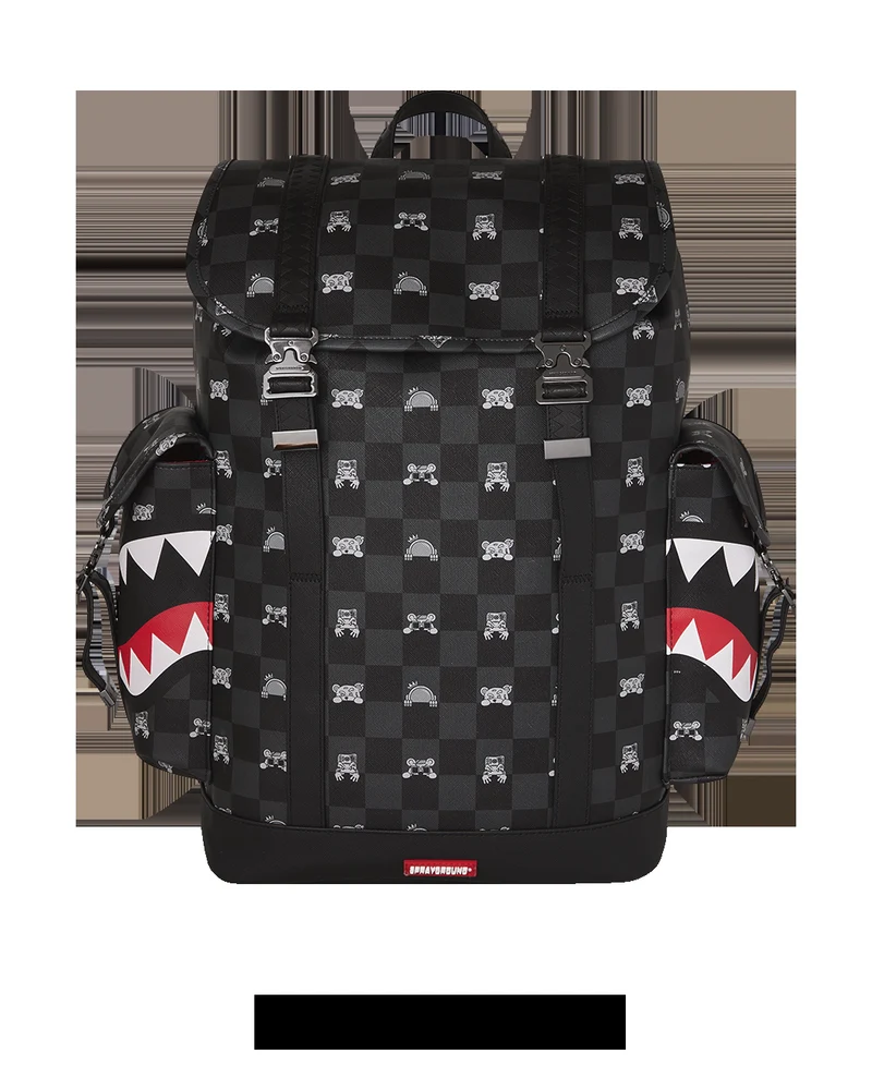 SPRAYGROUND GRAY PEEKING CHARACTERCHECK MONTE CARLO