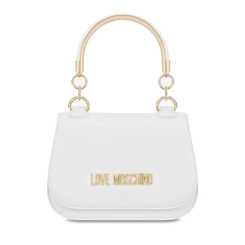 Borsa Donna a Mano LOVE MOSCHINO linea Lettering Logo colore Bianco