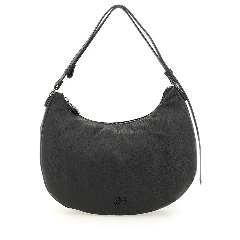Borsa Donna a Spalla GABS Maite in Pelle Martellata Nera Large