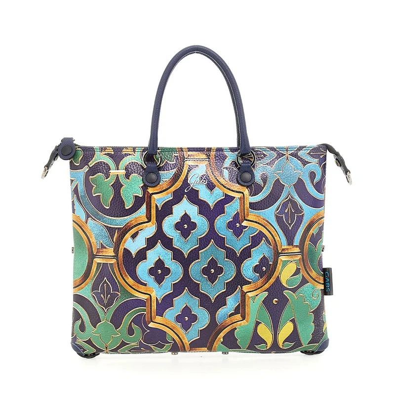 Borsa Donna a Mano con Tracolla GABS G3 PLUS in Pelle stampa Vetrata Ornamentale Media