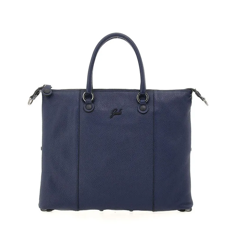 Borsa Donna a Mano con Tracolla GABS G3 PLUS in Pelle Martellata Inchiostro Blu Medium