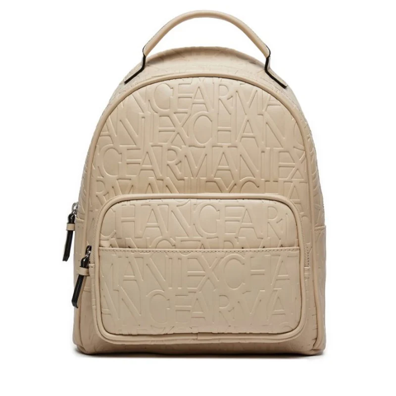 Zaino Donna ARMANI EXCHANGE Con Logo Impresso Chiuso con Zip colore Dusty Ground