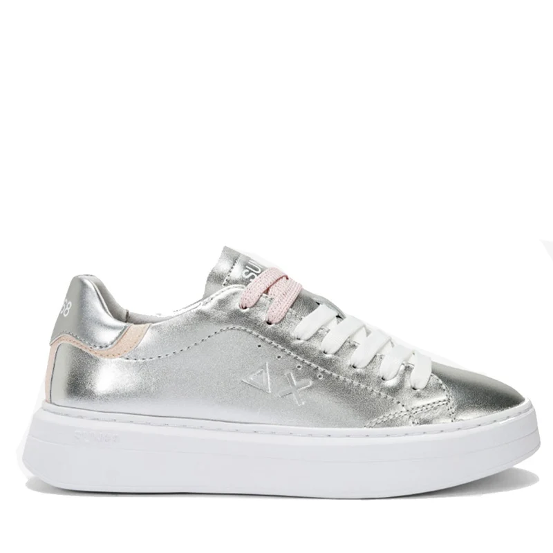 Scarpe Donna Sun68 Sneakers Grace Leather Colore Argento