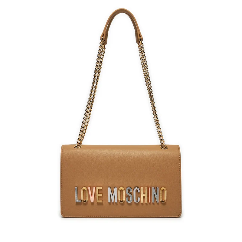 Borsa Donna a Spalla e a Tracolla LOVE MOSCHINO linea Bold Love Lettering color Biscotto