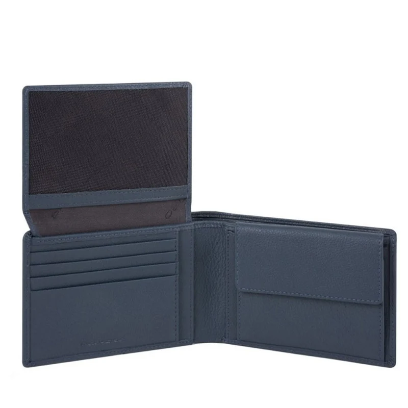 Portafoglio Uomo PIQUADRO in Pelle Blu con Pattina Linea Akron - PU1392AOR