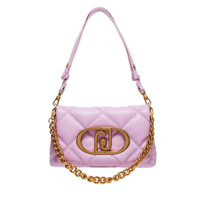 Borsa Donna a Spalla e Tracolla LIU JO linea La Puffy Trapuntata colore Rosa Lavanda