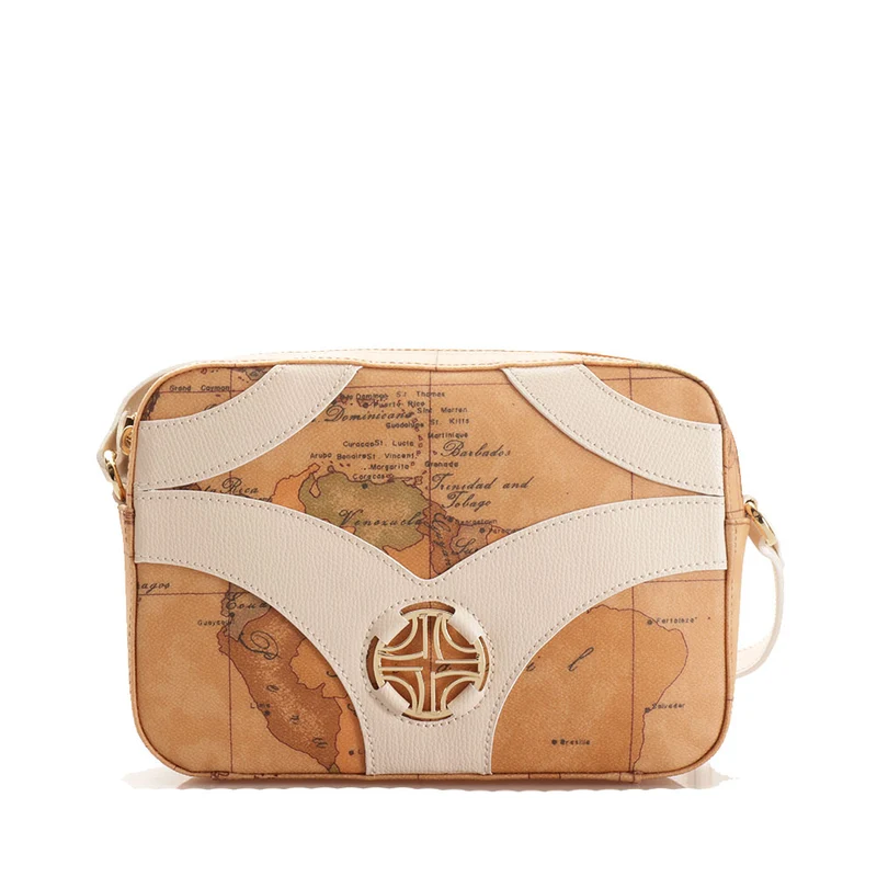 Borsa Donna a Tracolla 1A Classe Alviero Martini linea Geo Sunrise Ring Geo Classic e Avorio GZ81