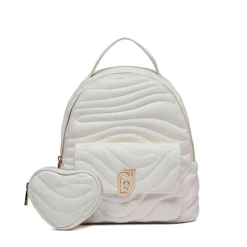 Zaino Donna LIU JO Better Trapuntato Off White con Charm