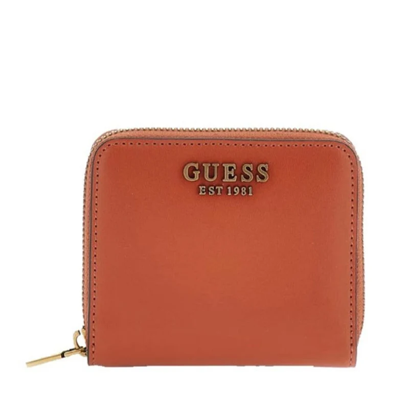 Portafoglio Piccolo GUESS Chiuso con Zip Linea Laurel Colore Orange