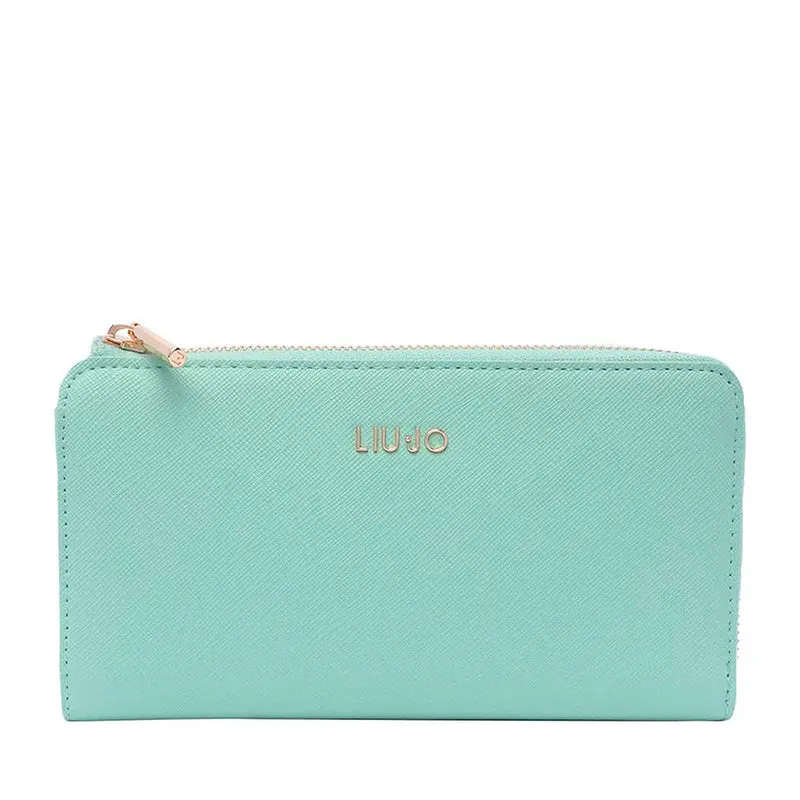 Portafoglio Donna con Zip LIU JO colore Dust Jade con Logo