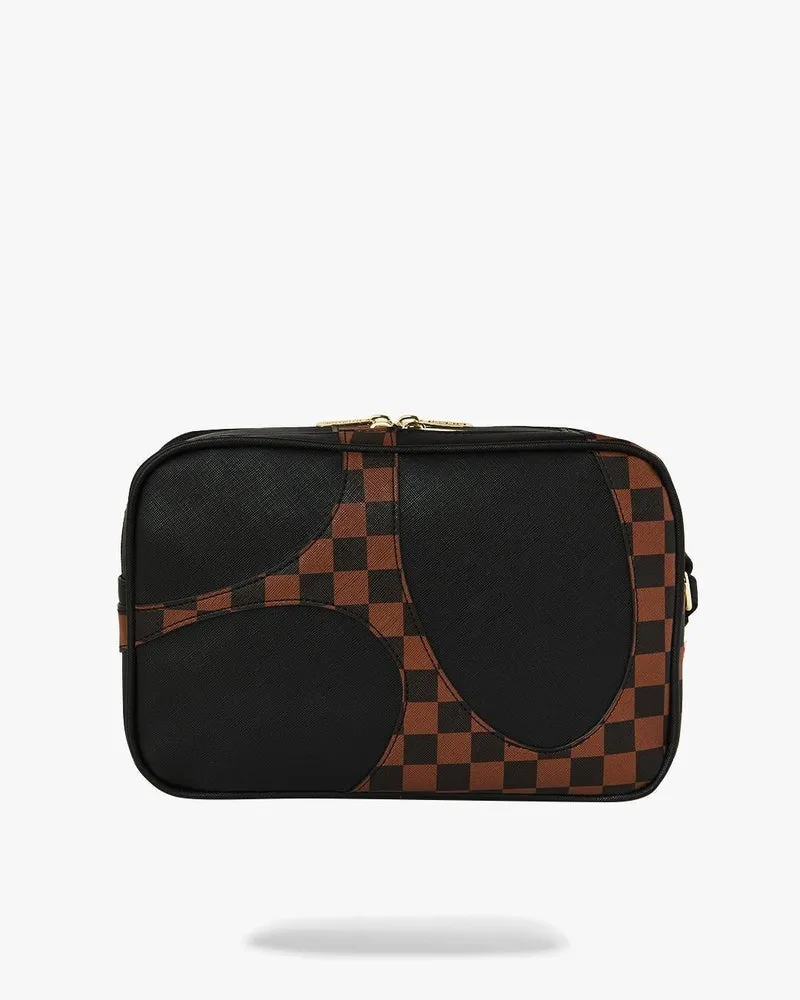 SPRAYGROUND JETSTREAM BROWN TOILETRY BAG