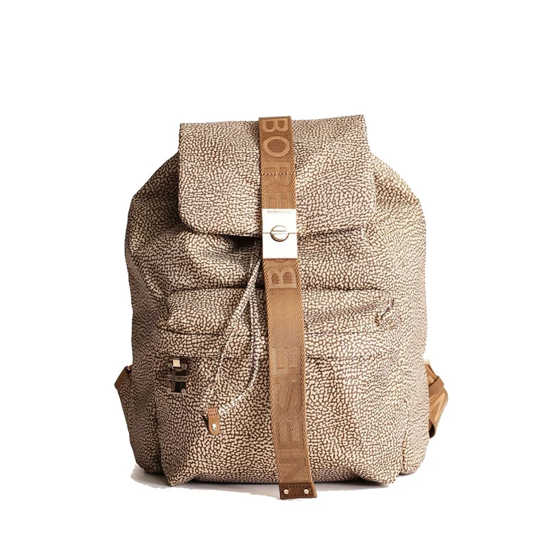 Zaino Donna BORBONESE linea Cortina in Tessuto Riciclato Op colore Beige Brown