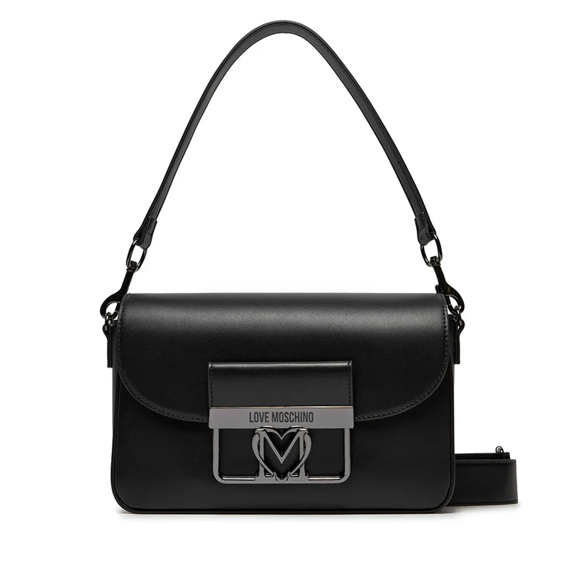 Borsa a Spalla con Tracolla LOVE MOSCHINO linea Uptown Nero