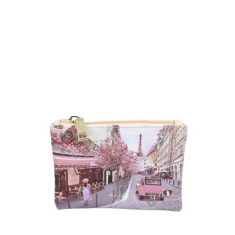 Bustina Donna Chiusa con Zip Y NOT YES-340 Stampa Paris Cafè