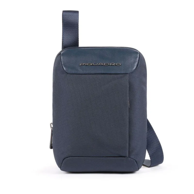 Borsello Uomo PIQUADRO in Tessuto e Pelle Blu Linea Macbeth - CA3084S115
