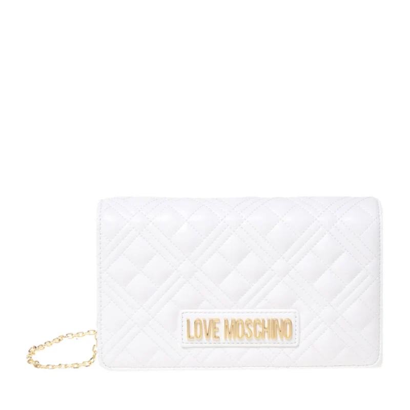 Clutch Donna con Tracolla LOVE MOSCHINO linea Smart Daily Quilted Bianco