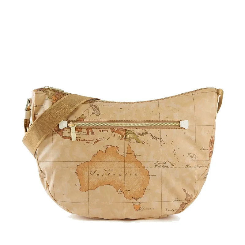 Borsa Mezzaluna Grande 1A Classe Alviero Martini linea Soft Atlantic Geo Classic e Avorio GZ75