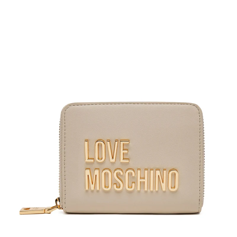 Portafoglio Donna Piccolo Zip Around LOVE MOSCHINO linea Bold Love Avorio
