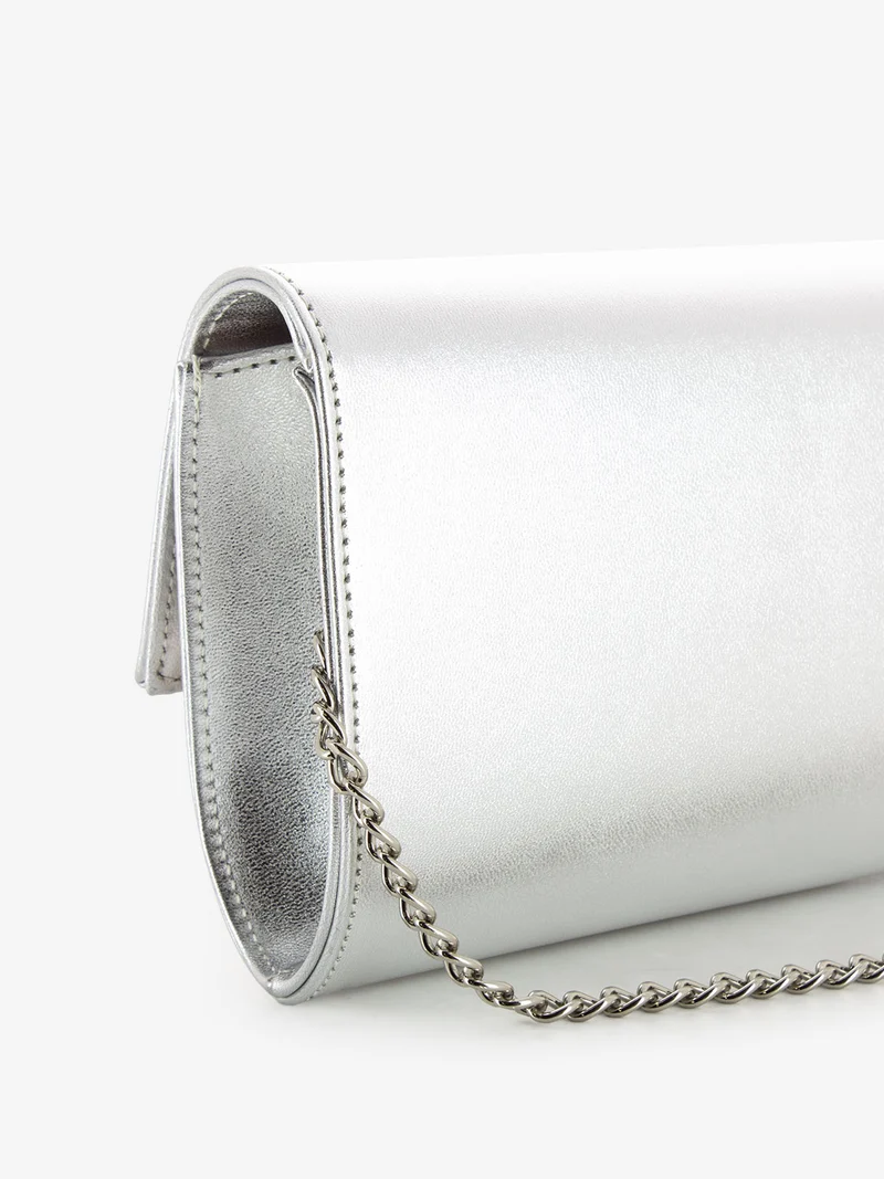 Borsetta bracciale strass metal argento