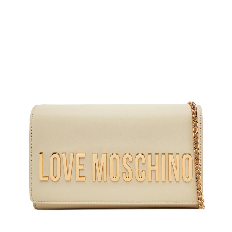 Clutch Donna con Tracolla LOVE MOSCHINO linea Smart Daily Bag Lettering Logo Avorio