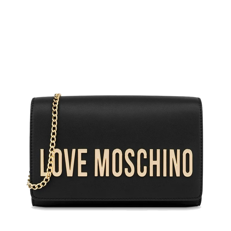 Clutch Donna con Tracolla LOVE MOSCHINO linea Smart Daily Bag Lettering Logo Nero