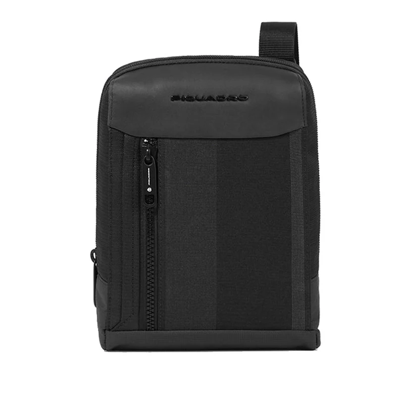 Borsello Uomo PIQUADRO porta iPad in Tessuto e Pelle Nero CA3084S131