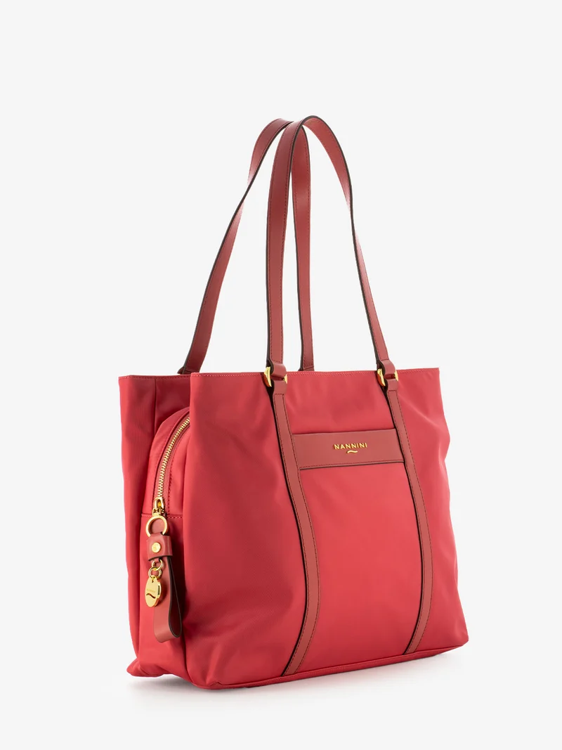 Borsa Liberty grande in nylon geranio