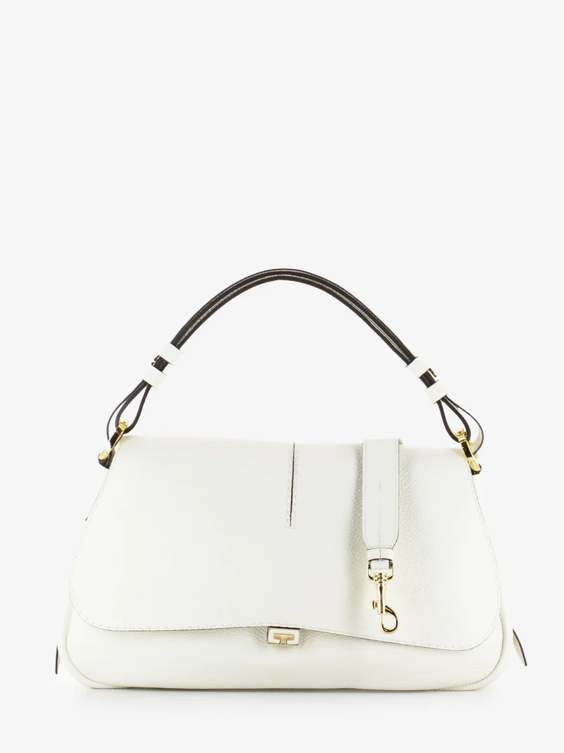 Borsa Clea in pelle bianco