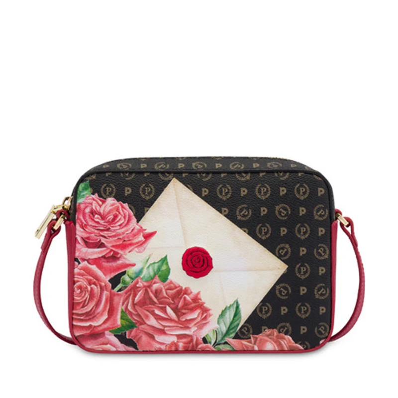 Borsa Donna a Tracolla POLLINI linea Heritage My Amore Nero e Rosso