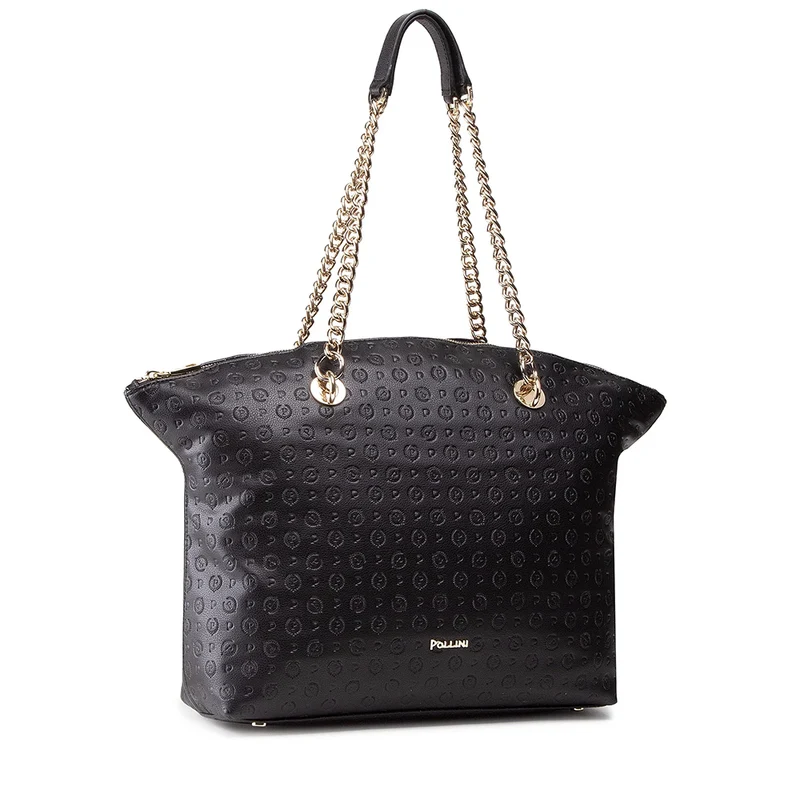 Borsa Donna Shopping a Spalla POLLINI linea Heritage Embossed Nero