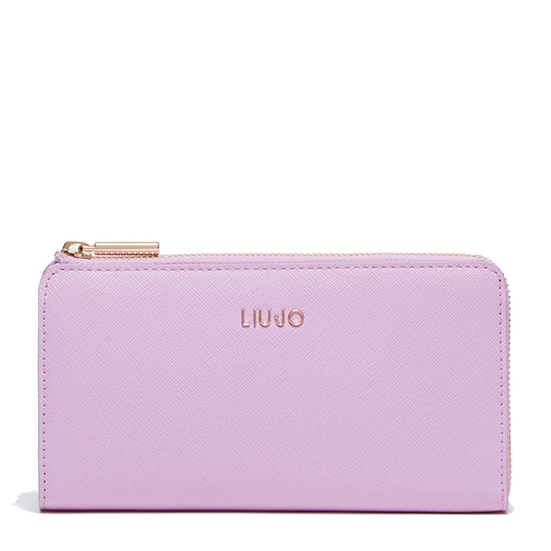 Portafoglio Donna con Zip LIU JO Rosa Lavanda con Logo