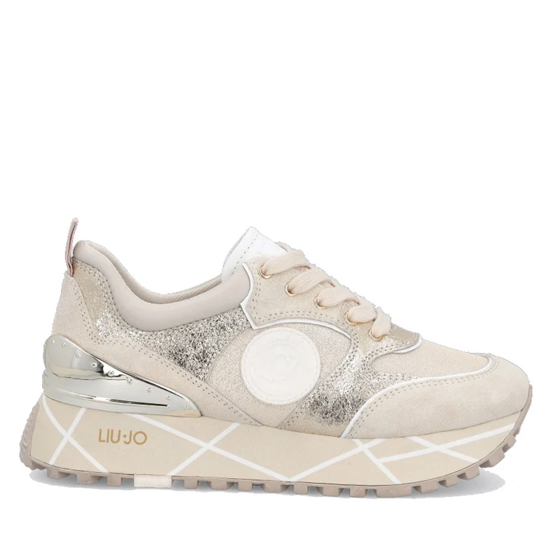 Scarpe Donna LIU JO Sneakers Platform in Mesh e Lurex con dettagli Crackle color Lamb